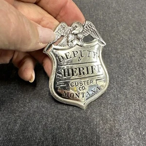 Franklin Mint 1987 Sterlingsilber Abzeichen, Deputy Sheriff Custer County Montana - Bild 1 von 6