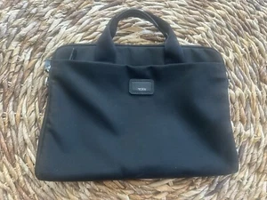 Tumi Laptop Bag Slim Black Ballistic Nylon Well Made - Picture 1 of 8