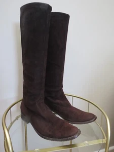 PETER KAISER KNEE HIGH PULL - ON BROWN SUEDE LEATHER BOOTS SIZE 6½ - Bild 1 von 13