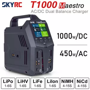 SKYRC T1000 Battery Balance Charger AC/DC for 1-6S Lipo Battery LiFe NiMH NiCd - Picture 1 of 17