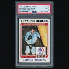 1983 Topps M&M's Olympic Heroes 14 George Foreman PSA 9 Low Pop Rare