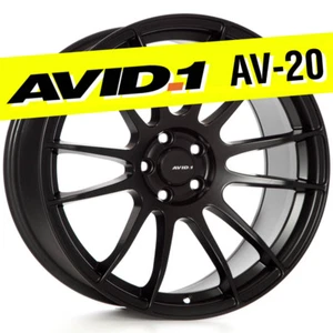 AVID.1 AV-20 18x9.5 Flat Black 5x114.3 +38 Wheels 57Xtreme Style (Set of 4) - Picture 1 of 6