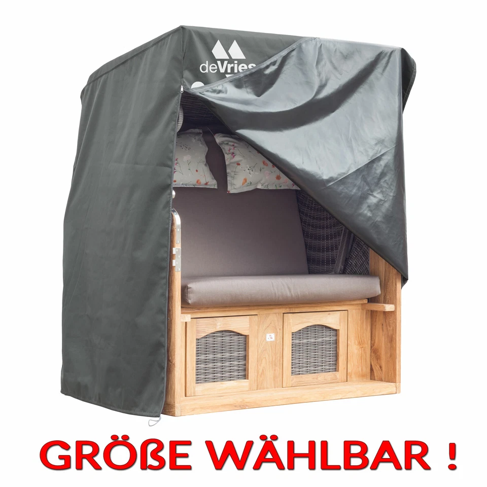 deVries PREMIUM STRANDKORB SCHUTZHAUBE ATMUNGSAKTIV RIPSTOP GANZJAHRES SCHUTZ - Bild 1 von 1
