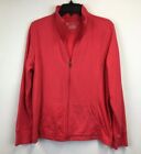 Tek Gear Womens XL Jacket Zip Stretch Knit Pockets Long Sleeves Pink Coral 