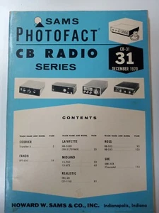 Sams CB Photofact Service Manual CB Radio CB-31 - Picture 1 of 2