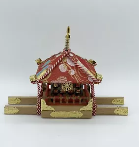 Woody Joe Palanquin Mini Mikoshi Wooden Mini Model Shrine Festival Float Japan - Picture 1 of 11