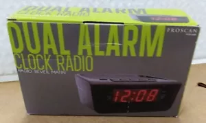 Proscan Dual-Alarm Clock Radio LED Display new - Picture 1 of 4