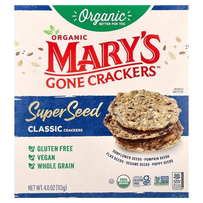 Organic Super Seed Crackers, Classic, 4 oz (113 g) - Image 1 of 2