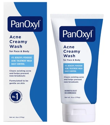 PanOxyl Benzoyl Peroxide 4% Daily Control Acne Creamy Wash 6 oz (170g) FROM AU - image 1 of 4