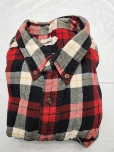 VTG J Crew Oarsman Shirt Mens XL Red Plaid Flannel Button Up Long Sleeve Cotton - Picture 1 of 12