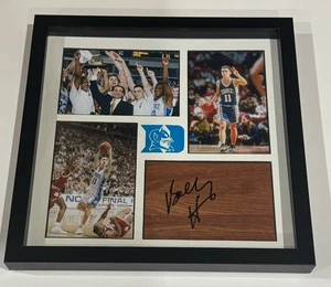 BOBBY HURLEY SIGNED 12X12 FRAMED FLOORBOARD COLLAGE DUKE BLUE DEVILS JSA COA - Picture 1 of 2