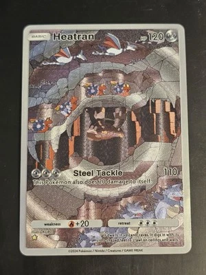 Heatran 174/155 Pokemon TCG Pocket Space-Time Smackdown Textured Fanart Card - Image 1 of 4