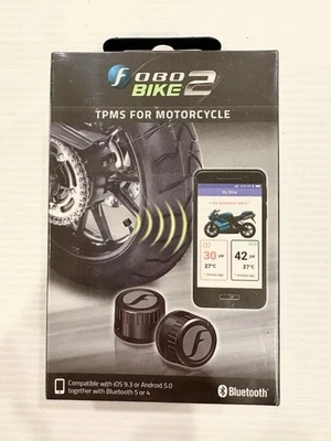 FOBO Bike 2 Tire Pressure Monitoring System for Motorcycle iOS/Android - Black - Image 1 of 4