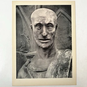 Donatello Prophet Habbakuk Skulptur Vintage Kollotypie Druck Meriden Tiefdruck - Bild 1 von 3