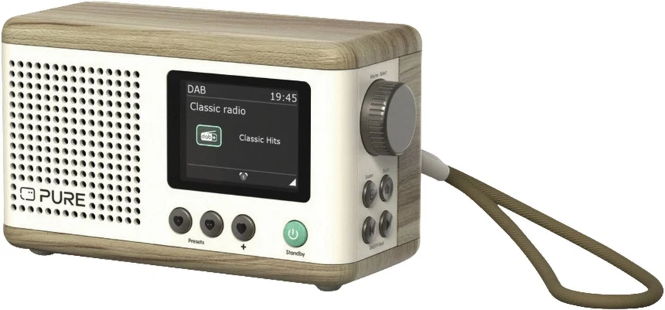 Pure Mini 253799 Radio Digitale Portatile DAB FM Bluetooth Display 2 4'' Bianco