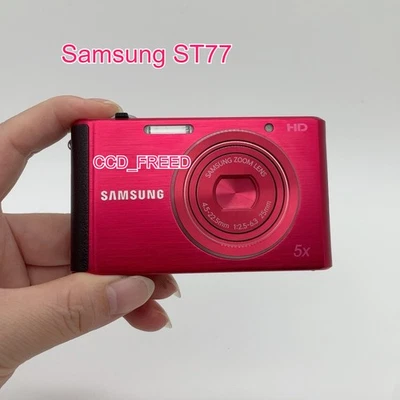 Samsung ST77 Digital Camera 16.10MP 5xOptical Zoom Red/ Silver/ Black CCD Sensor - Image 1 of 4