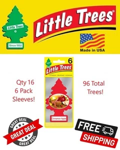 Little Trees 60338 Cinnamon Apple Hanging Air Freshener for Car & Home 96 Pack! - Picture 1 of 4