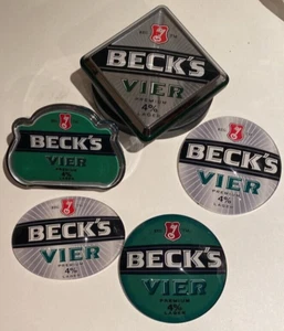 Various Beck's Vier Badges, Pub, Bar, Lager, Ale, Mancave, Beer Pump, Beer Font - Picture 1 of 14