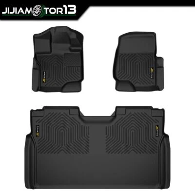 Alfombrillas Weatherbeater TPE negras personalizadas para Ford F150 Super Crew 15-24 94041 Foto 1 de 4