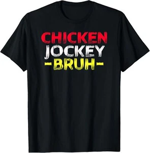 Funny Chicken Jockey - BRUH! Meme T-Shirt - Picture 1 of 4