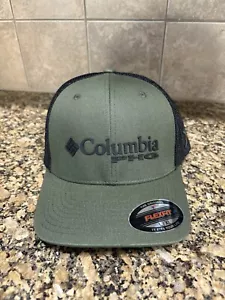 Sombrero trasero de malla con logotipo Columbia PHG, verde/negro con parche de cuerno L/XL (nuevo con etiquetas) - Imagen 1 de 11
