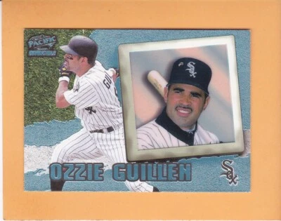 OZZIE GUILLEN 1998 PACIFIC INVINCIBLE BLUE ICE PARALLEL #18 CHICAGO WHITE SOX - Image 1 of 2