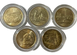 2005 Complete Set Of 24kt. Gold Plated State Quarters D/P Mint - Picture 1 of 4