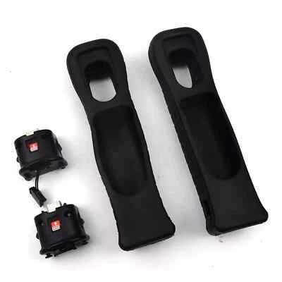 2x Official Nintendo Wii Motion Plus Adapters Black + Official Silicone Sleeves - Image 1 of 3