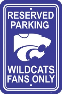 Kansas State Wildcats 12" x 18" Reserved Parking Plastic Sign - NCAA - Picture 1 of 1