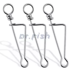Gancho Fastlock 0#-8# 20/100 piezas Coastlock barril de pesca a presión giratorio de seguridad - Imagen 1 de 11