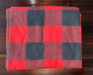 Woolrich Throw Red and Gray Buffalo Plaid Wool Blend NWT - Picture 1 of 3