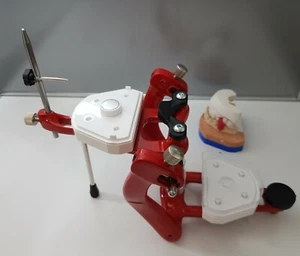 kit porta placchette dentali per l'articolatore con 1 Base +gomma + continer - Foto 1 di 9