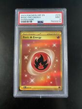 PSA 9 - Pokemon TCG Basic Fire Energy #230 Obsidian Flames Gold Hyper Rare