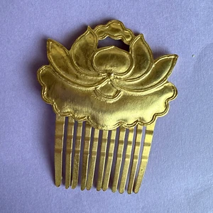 1960’s Vintage Gold Tone Hair Comb - Picture 1 of 9