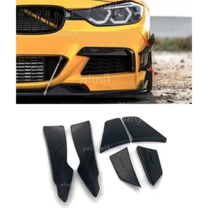 Front Bumper Lip Splitter Fins Canards For BMW F22 F30 F31 F32 F36 F10 F12 F01 - Picture 1 of 15