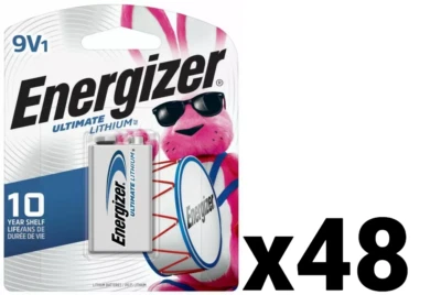 48 ENERGIZER ULTIMATE LITHIUM 9V L522 L522BP RETAIL PACK NEW EXP 12-2034 - Image 1 of 2