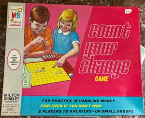 Count Your Change 1968 Board Game - open box by Milton Bradley - Picture 1 of 2