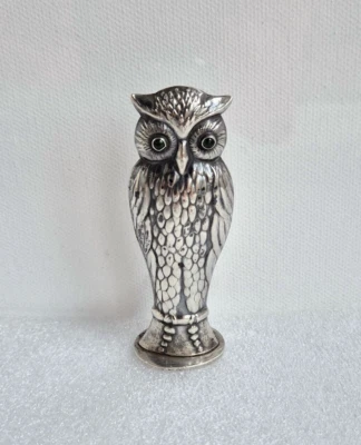 traumhafter alter 830 Silber Stempel - Petschaft Siegel - Eule Owl - von 1930 - Bild 1 von 4