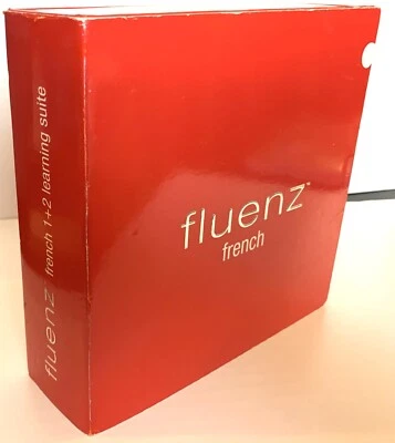 FLUENZ FRANCÉS 1 + 2 Software de Aprendizaje de Idiomas Juego Completo 2 CD/2 DVD ROMs PC Foto 1 de 4