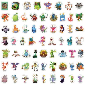 60pcs My Singing Monster Stickers Phone Suitcase Laptop Skateboard DIY Decor - Picture 1 of 8