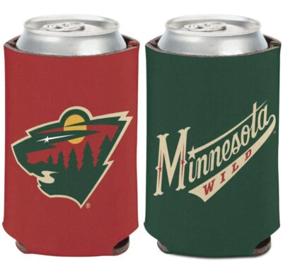 2Pack Minnesota Wild Can Cooler Cover 2-Sided Design - Image 1 of 3