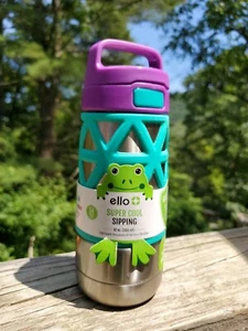 ello super cool sipping 12 oz. vacuum insulated water bottle purple kids - Picture 1 of 4