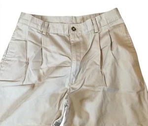 Izod Pleated Pants Boys Size 20 Regular Tan Uniform School Khaki Vtg Y2K - Picture 1 of 5