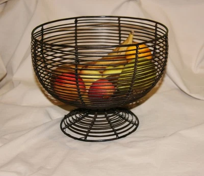 Drahtkorb Großer Obstkorb oder Gemüsekorb Fruchtkorb Obstaufbewahrung Metall - Bild 1 von 4