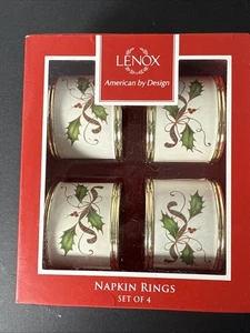 Juego de CUATRO servilleteros Lenox Holiday Nouveau nuevos en caja - Imagen 1 de 2