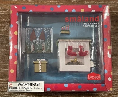1/16 Smaland Christmas Fireplace (w/ Stockings) Lundby #3048 Factory Sealed MISB - Image 1 of 4