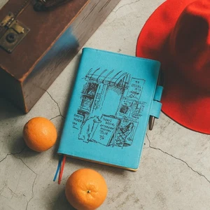 Hobonichi Techo Cousin A5 Abdeckung Paddington Bär Ausflug blau Leinwand Japan - Bild 1 von 10