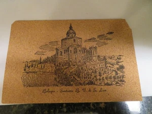 Souvenir Postkarte aus Kork BOLOGNA ITALIEN NACH BROOKLYN NY 1971 - Bild 1 von 4
