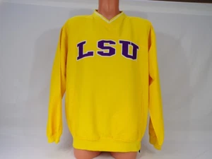 VINTAGE LSU TIGERS WINDBREAKER P/O HERREN LG SELTEN GANZ GOLD mit LILA APPLIKATION I25 - Bild 1 von 12