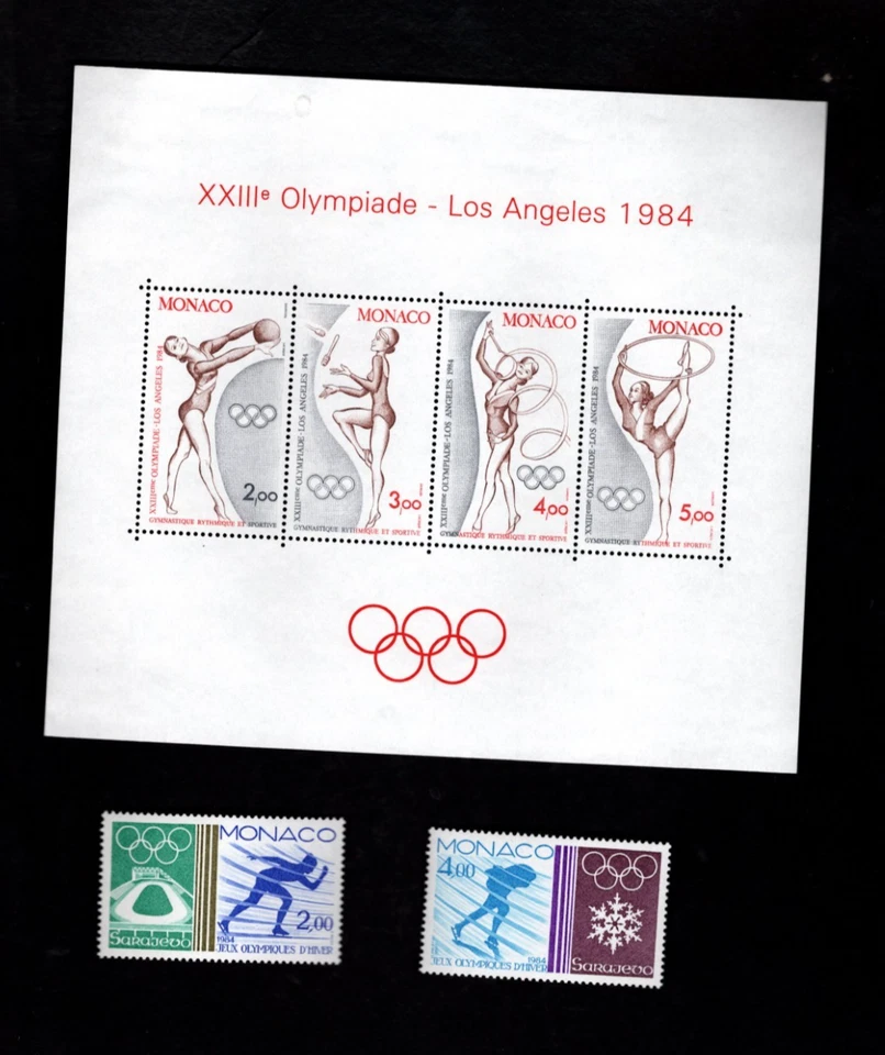 Hoja de recuerdo Monaco sc#1422-3 #1418 (1984) MNH Foto 1 de 1